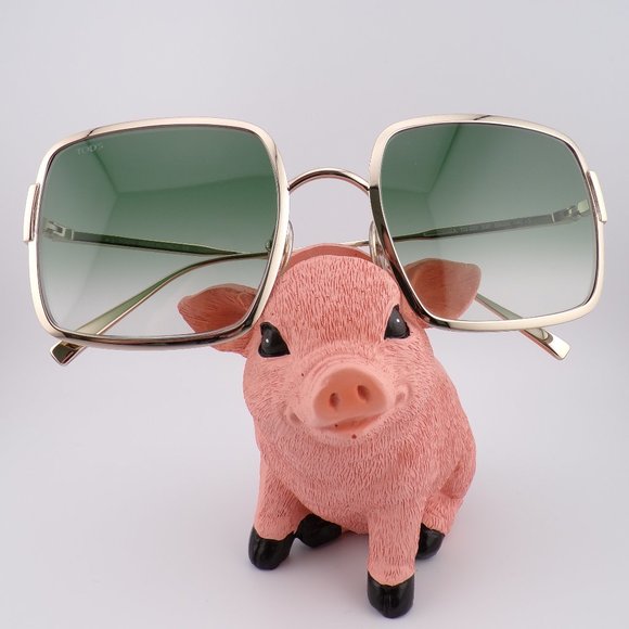 Tods Green Gradient Square Shades, Gold Large Lux Unique Statement TO327 55mm main image 5